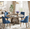 Grey, variant on 47" Round Dining Table for 4, Wooden Farmhouse Kitchen Table, Sturdy Dinner Table for Family Meals & Gatherings