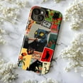 thumbnail image 5 of Retro Black Cat Collage Phone Case, Vintage Whimsical Cat and Floral Design, Artistic Protective Cover for iPhone 16 15 14 13 12 11 Pro Plus Mini, 5 of 6