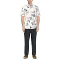 thumbnail image 2 of Cafe Luna Men's and Big Men's Tropical Flower Print Short Sleeve Shirt, Sizes S-5XL, 2 of 3