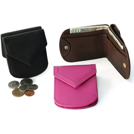 Royce Leather Slim City Bifold Wallet with Change Purse in Genuine Leather