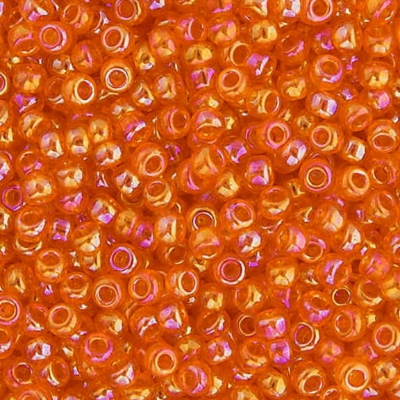 Miyuki Glass Seed Beads 11/0 (250g) DB0253 Transparent Light Orange AB Bead