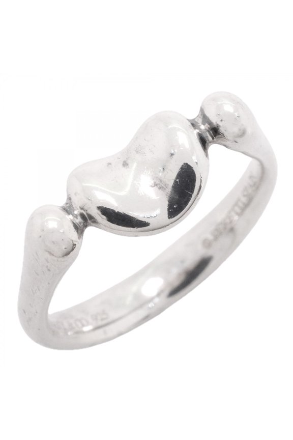 Pre-Owned Tiffany & Co. Bean Ring, Sterling Silver 925, Size 8.5, Women's