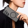 thumbnail image 6 of Asuwish Compatible with Samsung Galaxy S25 5G Magnetic Phone Case Translucent Matte Anti-fingerprint Back Military Grade DropProof Shockproof Protective Cell Cover for S 25 25S G5 Women Men Black, 6 of 10