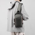 thumbnail image 4 of Bolso De Hombro Para Hombre Paquetes de pecho de nailon, carteras antirrobo con contraseña para viajes al aire libre (gris), 4 of 5