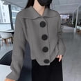 thumbnail image 1 of Styesk Cardigan pour Femmes Cardigan en Tricot à Col Montant Style Décontracté pour Femmes Style Rétro Français Veste, 1 of 7