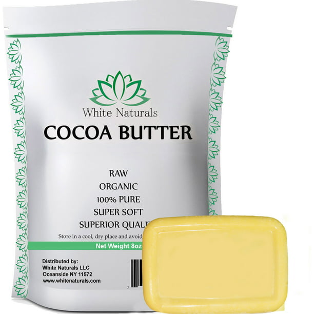 invadere dom svært Organic Cocoa Butter 8 oz, Unrefined, Raw, 100% Pure, Natural, Food Grade -  For DIY Recipes, Body Butters, Soap Making, Lotion, Shampoo, Lip Balm By  White Naturals - Walmart.com