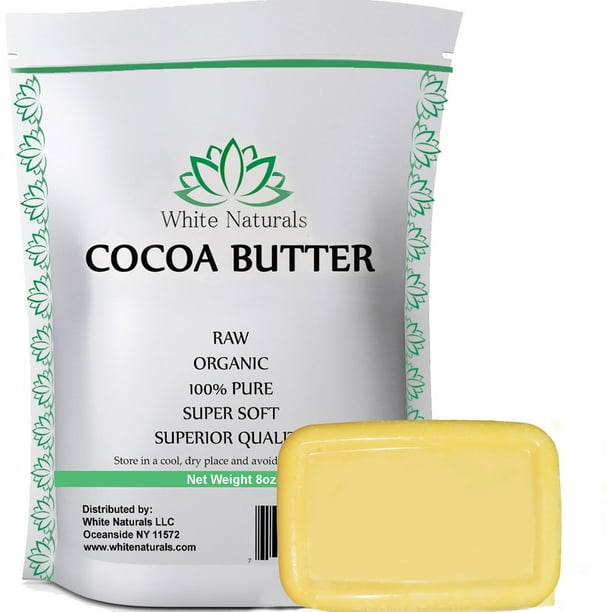 Organic Cocoa Butter 8 oz, Unrefined, Raw, 100 Pure, Natural, Food