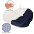 thumbnail image 4 of Deago Memory Foam Seat Cushion for Office Chair & Car, Ergonomic Cushions Pad Pillow for Pressure Relief Sciatica & Pain Relief for Long Sitting (Navy), 4 of 9