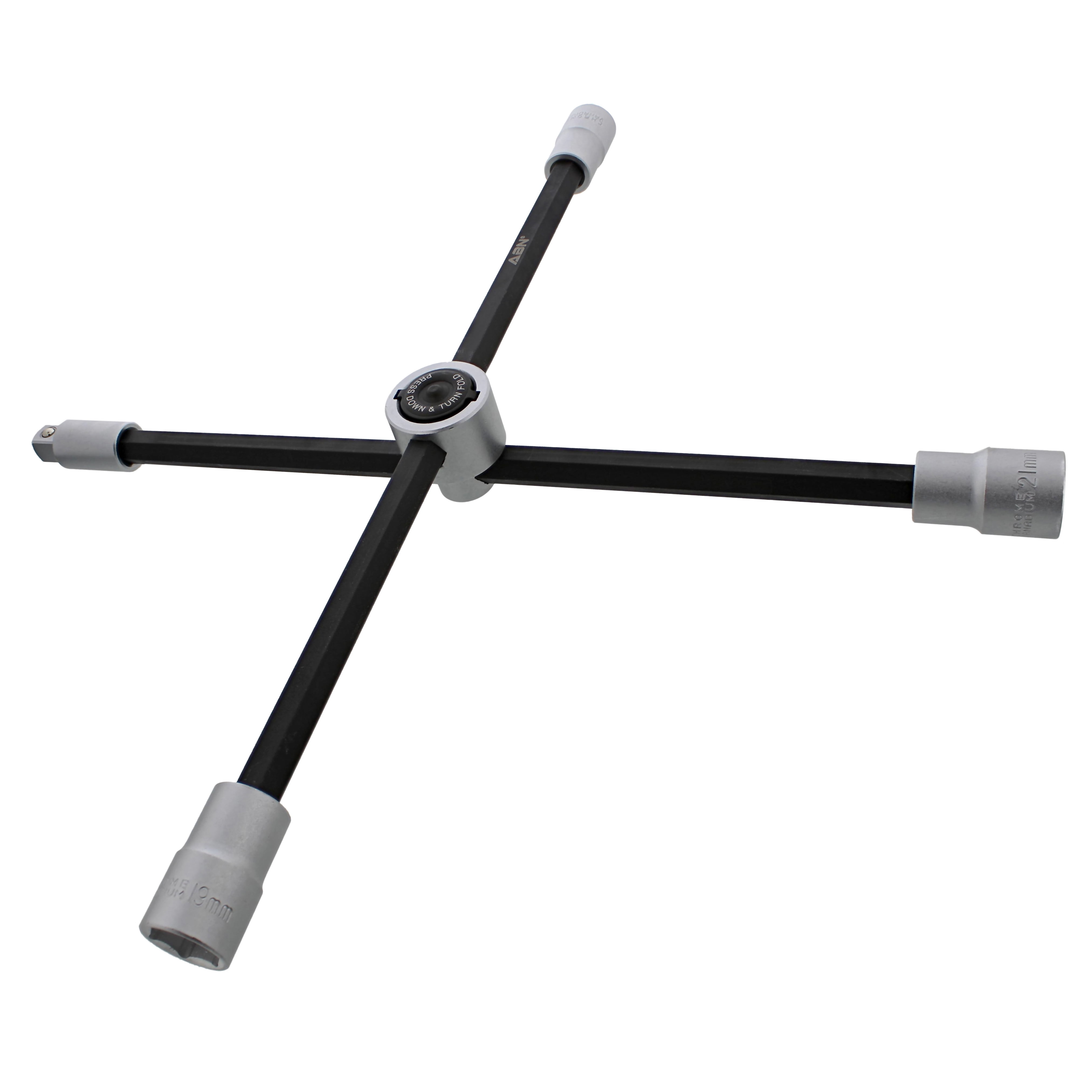 ABN Double Power Lug Nut Wrench 4 Way Lug Wrench Tire Wrench Tire