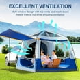 thumbnail image 6 of MOPHOTO SUV Tents for Camping 4 People, PU 3000mm Waterproof SUV Tent Attachment Tailgate Tent for Car Jeep Van, Spacious Space 8.2'L x 8.2'W x 7.2'H with 2 Awnings & Double Door, 6 of 9