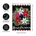 thumbnail image 4 of Evergreen Poinsettia Wreath Applique Garden Flag 12 x 18 Inches Indoor Outdoor Decor, 4 of 7