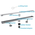 thumbnail image 6 of Square Shower Floor Drain, Brushed Nickel High Flow Shower Drain Kit with Flange with Hair Filter, Removable Grate Cover, Stainless Steel, CUPC Certified, 6 of 6