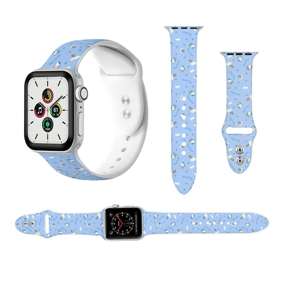 Hello kitty Silicone strap compatible with Apple Watch strap for men and women, soft wristband waterproof replacement sport strap for iWatch strap series 38mm/40mm