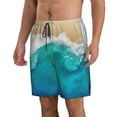 thumbnail image 2 of Kdxio Beach Pattern Mens Casual Shorts - Drawstring Summer Beach Sports Shorts for Men, 2 of 9