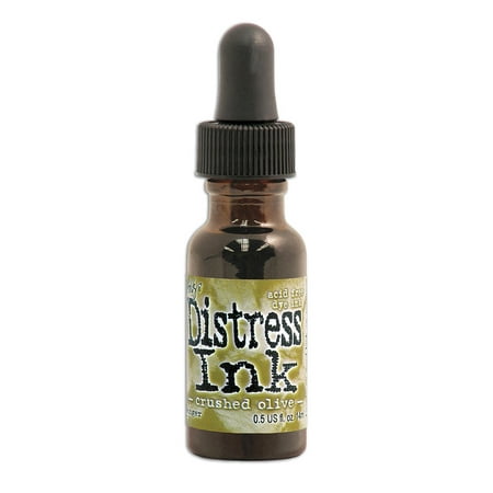 UPC: 0804551972126 | Tim Holtz Distress Ink crushed olive 0.5 oz. reinker bottle (pack of 3)