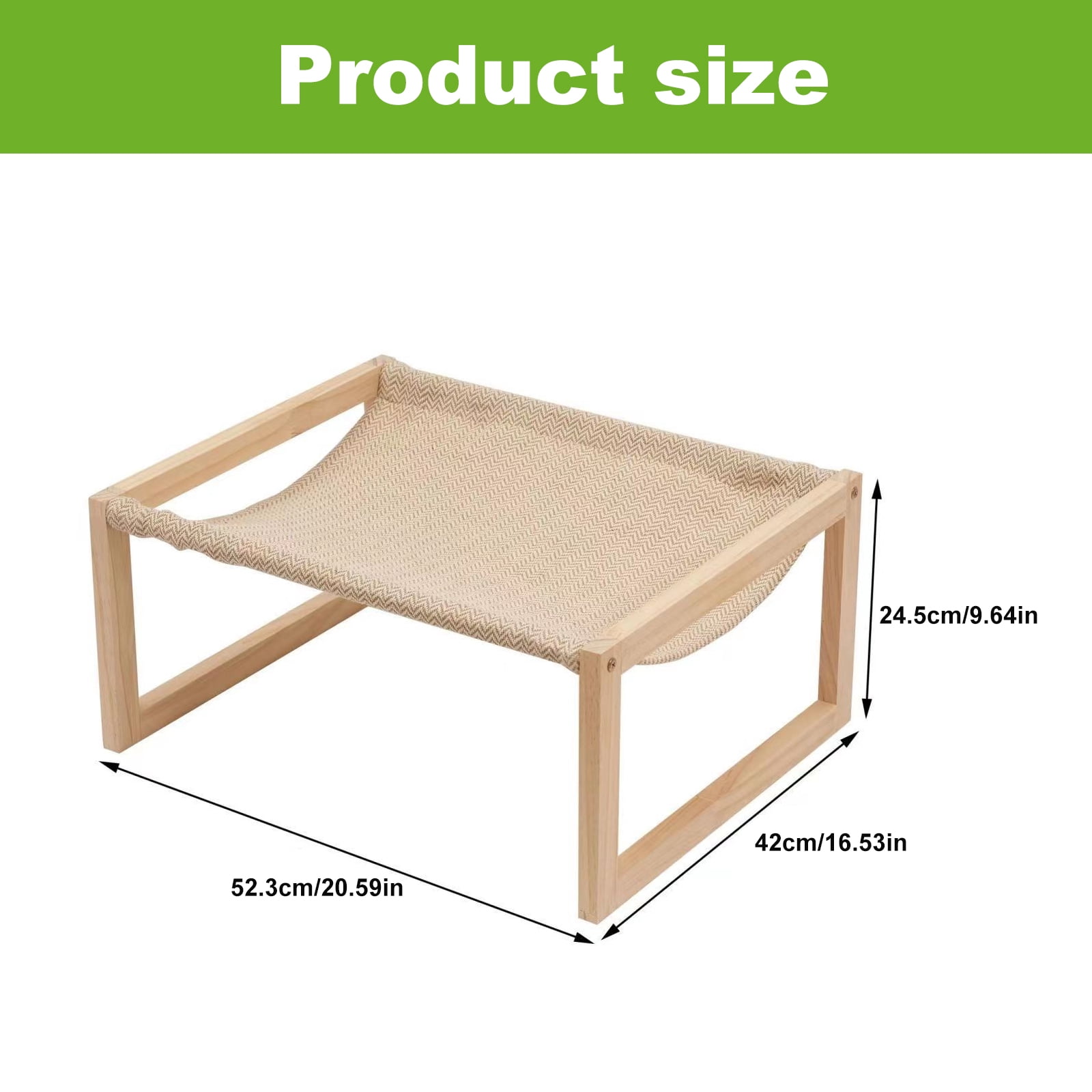 Pet Bed Detachable Hammock Bed Elevated Furniture Kittens Wooden Structure Frame Dog Bed Elevated Nest