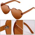 thumbnail image 3 of LAICAIW Lunettes de Soleil en Forme de Cœur Sans Monture Transparentes Lunettes Cœur Colorées Cadeaux de Fête, 3 of 7