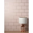 thumbnail image 5 of Fine Decor Wallcoverings Metro Rose Gold Tile Wallpaper, 20.5-in by 33-ft, 56.38 sq. ft., 5 of 6