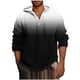 thumbnail image 1 of Blusa de manga larga con capucha para hombre, estilo informal, con botones, estampado degradado, de poliéster, 1 of 4