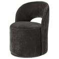 thumbnail image 4 of Harjo Velvet Upholstered Swivel Accent Chair Charcoal Grey, 4 of 10