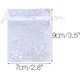 thumbnail image 2 of Bolsas de organza de copo de nieve para Navidad, 100 bolsas de regalo de organza blanca, bolsas de organza de 2.7 '' X 3.5 '' con cordón para Navidad, joyería de recuerdo de boda, 2 of 5