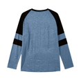 thumbnail image 7 of Aihuaihua Women's V Neck Striped Sleeve Loose Fit Long Sleeve Tunic (Blue,XXXXXL), 7 of 7