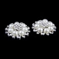 thumbnail image 2 of 5pcs Rhinestone and Pearl DIY Flower Embellishments Buttons (Beige+Silver), 2 of 4