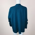 thumbnail image 3 of Alfani Womens Double-Pleated Cardigan Sweater, Blue, XX-Large, 3 of 3