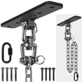 thumbnail image 1 of Hanging Kits Hammock Chair Hardware, Heavy Duty Swing Hanger with Chain for Indoor Outdoor Playground Hanging Hammock Chair Punching Bags, Screws, LB Capacity, .ft, Rotation, 1 of 8