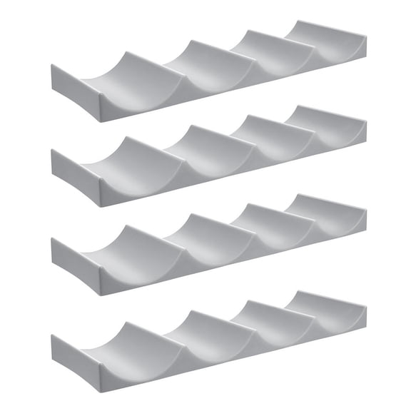 PAMINGONO European Style Countertop Rack Wine Rack White PP 4pcs