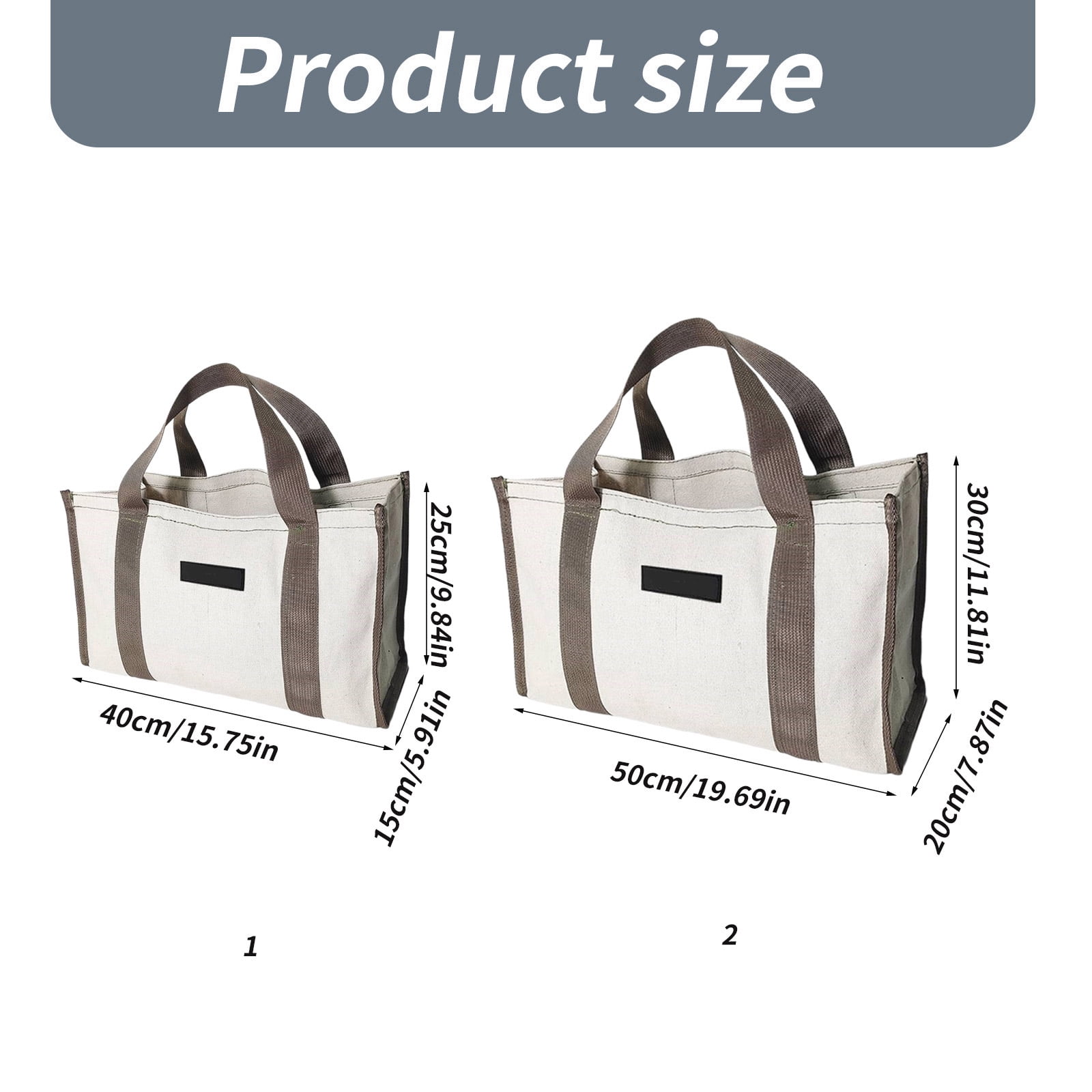Tool Storage Solution Canvas Storage Bag, Wide Mouth and High Durability Tool Holder, Perfect for Carpenter,Technicians