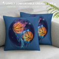 thumbnail image 3 of Orinice Basketball Theme Graphic Decorative Throw Pillow Cover for Home Couch Living Room Bed Sofa - Aesthetic Design for Men Women Boy Girl - 1PC 18x18in, 3 of 5