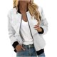 thumbnail image 2 of Abrigo informal de manga larga sin capucha y chaquetas para mujer, abrigo informal de moda con estampado y bolsillo con cremallera, abrigo de poliéster para mujer, 2 of 5