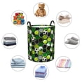 thumbnail image 4 of Fuzoiu Soccer1 Print Circular Hamper,Laundry Basket with Handle,Collapsible Laundry,Dirty Clothes Storage Basket,for Bedroom Bathroom Dorm Living Room-Small, 4 of 6