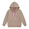 thumbnail image 2 of Tfken Sweatshirt For Girls Kids Long Sleeve Butterfly Print Tops Outdoor Trendy Brown Hoodies Size 4-5 Years, 2 of 4