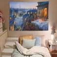 thumbnail image 3 of Tapiz para colgar en la pared con escena callejera de París, 100 x 70 cm, microtela, 3 of 3