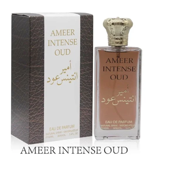 Ameer Intense Oud Perfume for Men 3.4 oz (100 ml) Eau de Parfum Spray – Woody Oriental Oud Fragrance, Long Lasting Men’s Cologne, Warm Spicy Amber Musk Scent, Luxury Evening Perfume for Men