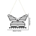 thumbnail image 3 of Butterflies Shaped Metal Jewelry Organizer, Wall Mounted Display Rack With Easily Hanging Design, for Bedroom Vanity, Black, 3 of 6