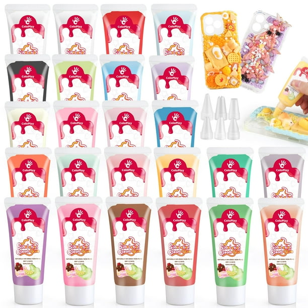 Kit de crema adhesiva ColoPlay, crema batida, 50 g x 24 con 36 puntas