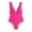 Hot Pink, variant on Elainilye Fashion One Piece Bathing Suit for Women Solid Sexy Tummy Control Swimsuit Beach Bikini Set Swimsuit Beachwear,Yellow