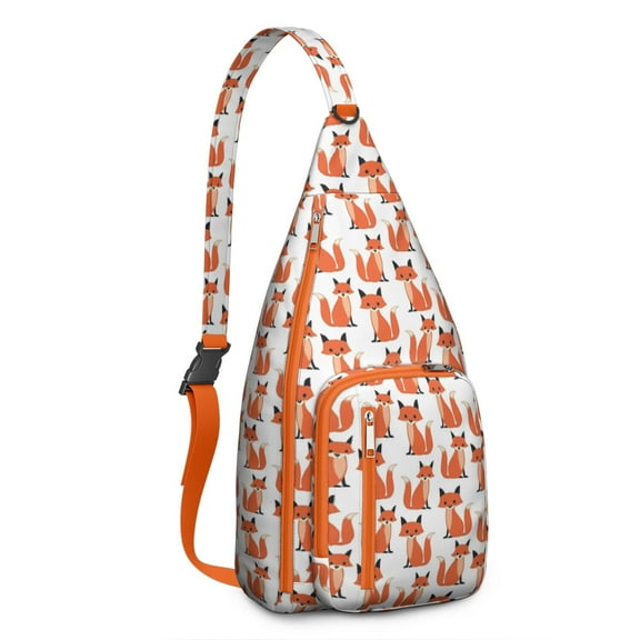 Fox-Themed Sling Backpack – Lightweight & Stylish Crossbody Bag for Outdoor Hiking, Travel & Everyday Use