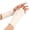 White, variant on Unisex Diamond Cable Knit Fingerless Wrist Cuffs Elastic Soft Half Finger Gloves for Typing Office Daily Casual Winter Wear Black One Size