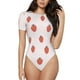 thumbnail image 1 of Balery Strawberry Body de cuello redondo de manga corta para mujer Tops de manga corta Tops básicos-Large, 1 of 7