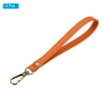 thumbnail image 3 of Uxcell 8 Inch Wristlet Strap PU Leather Wristlet Keychain Wrist Strap Replacement Orange 2 Pack, 3 of 6