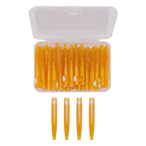 60Pcs Interdental Brush, Practical Slim interdental Brush with Comfortable PP Handle for Adults Children Orthodontic Care (7xj-14)