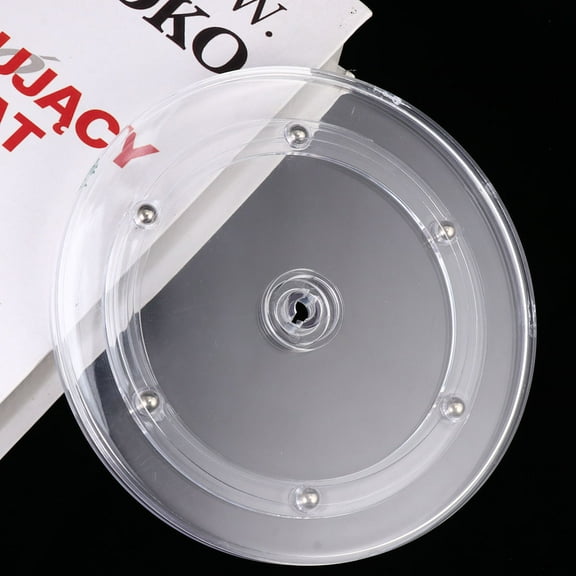 Transparent Acrylic Rotating Cake Stand for Baking and Decorating 7 Inches