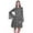 Black, variant on Womens Long Sleeve Printed Knee Length Dress Flared Flowy Summer Dress