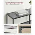 thumbnail image 2 of VASAGLE 51.2 Inch Console Table with 3 Shelves, Sofa Table, Entryway Table Tempered Glass Shelf for Entryway Living Room Bedroom Classic Black and Slate Gray, 2 of 6
