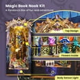 thumbnail image 3 of Marycele Book Nook Kit for Adults Teens, 3D Wooden Puzzles with Sensor Light, 3 of 5