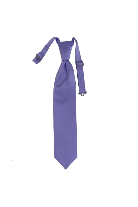 Youth Lavender Formal Satin Pre-Tied Neck Tie in a Variety of Colors by Spencer Js Signature Satin Collection